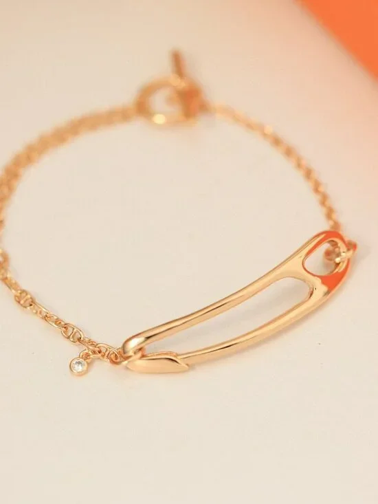 H's Rose Gold Diamond MM Chaine d'Ancre Punk Bracelet - Picture 5 of 9